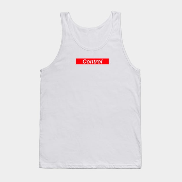 Control // Red Box Logo Tank Top by FlexxxApparel